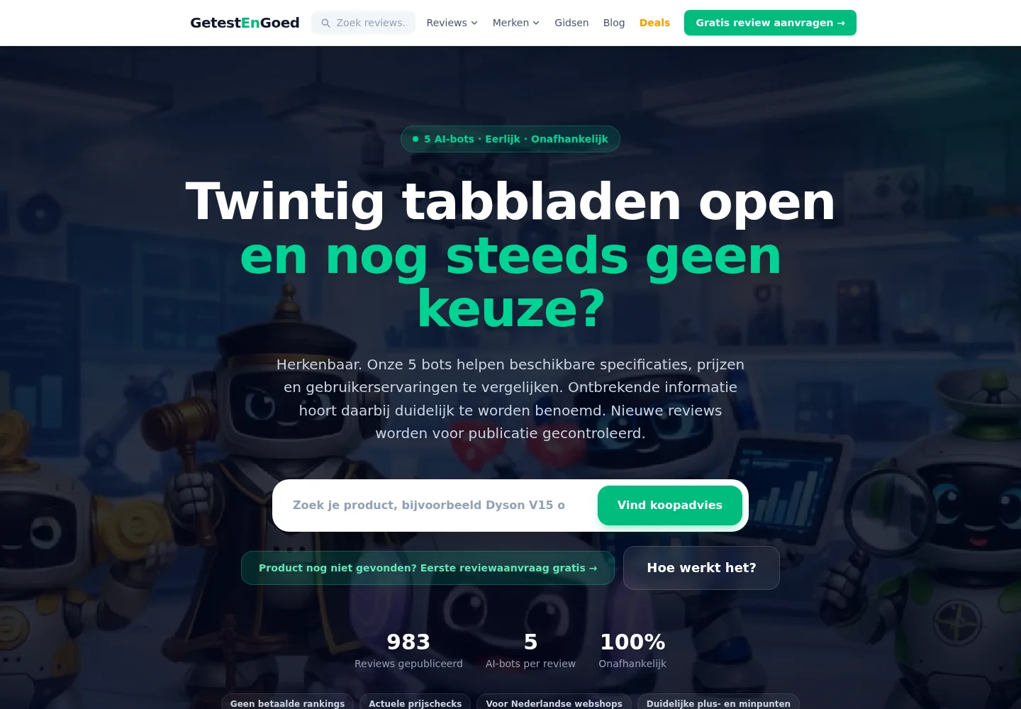 Getest & Goed met productanalyses en vergelijkingen